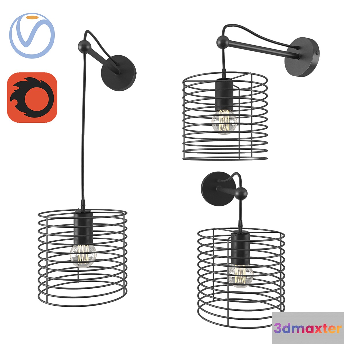 Sconce Vakero Vitaluce 3D Max