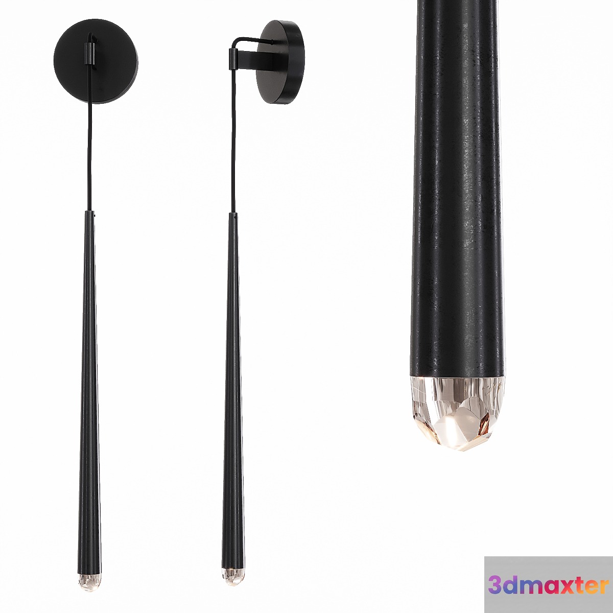 Restoration Hardware AQUITAINE GRAND SCONCE Black 3D Max