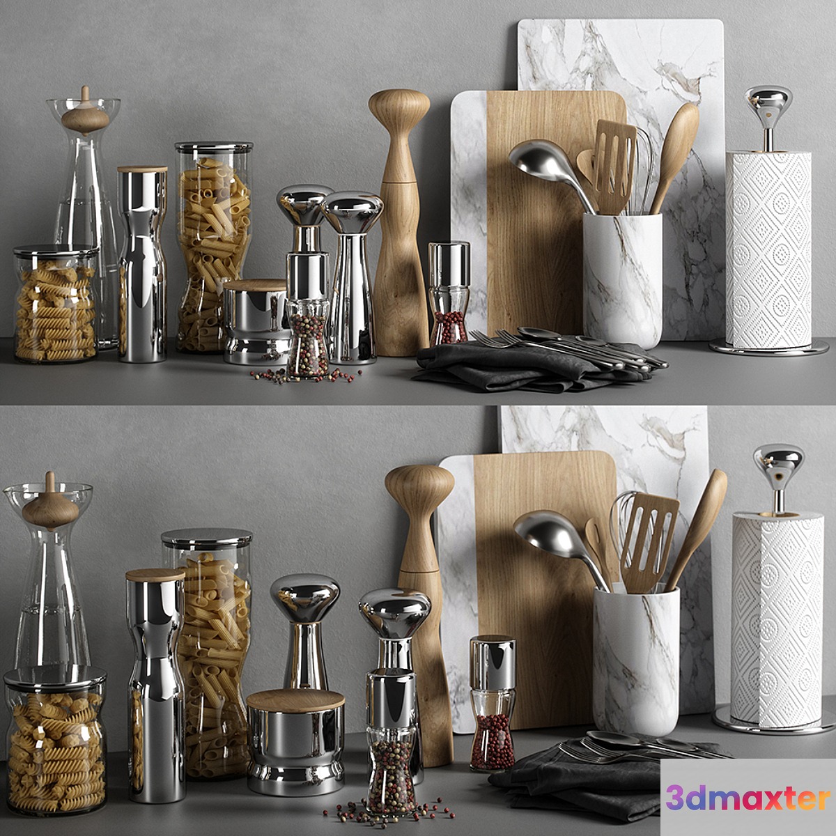 kitchen decor set 04 3D Max