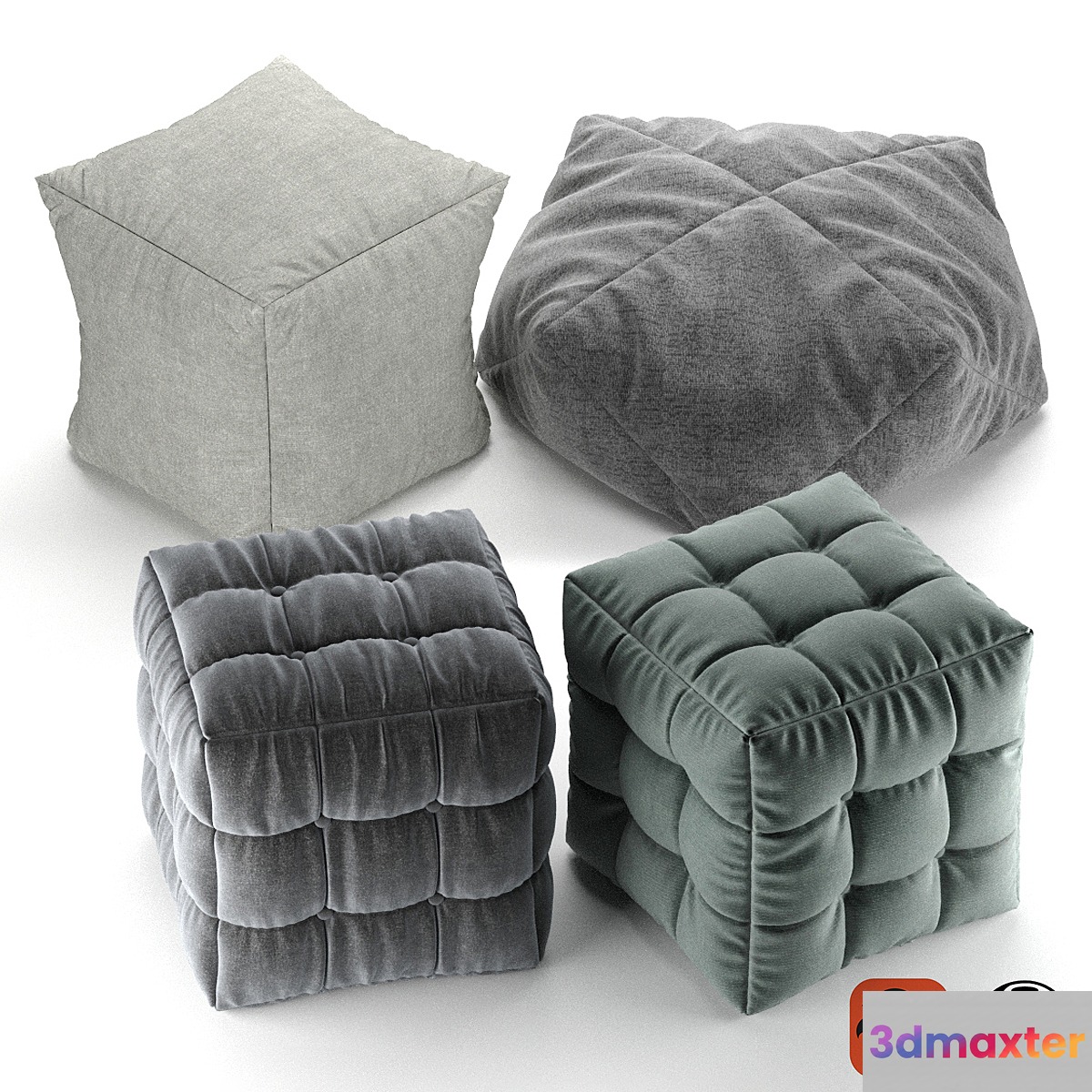 Soft fabric poufs - No.2