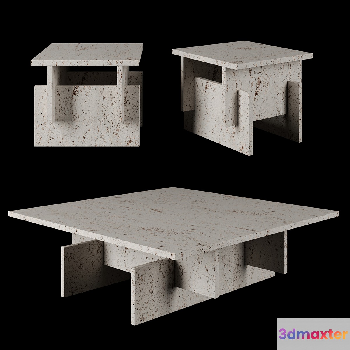Fit tables by aparentment 3D Max