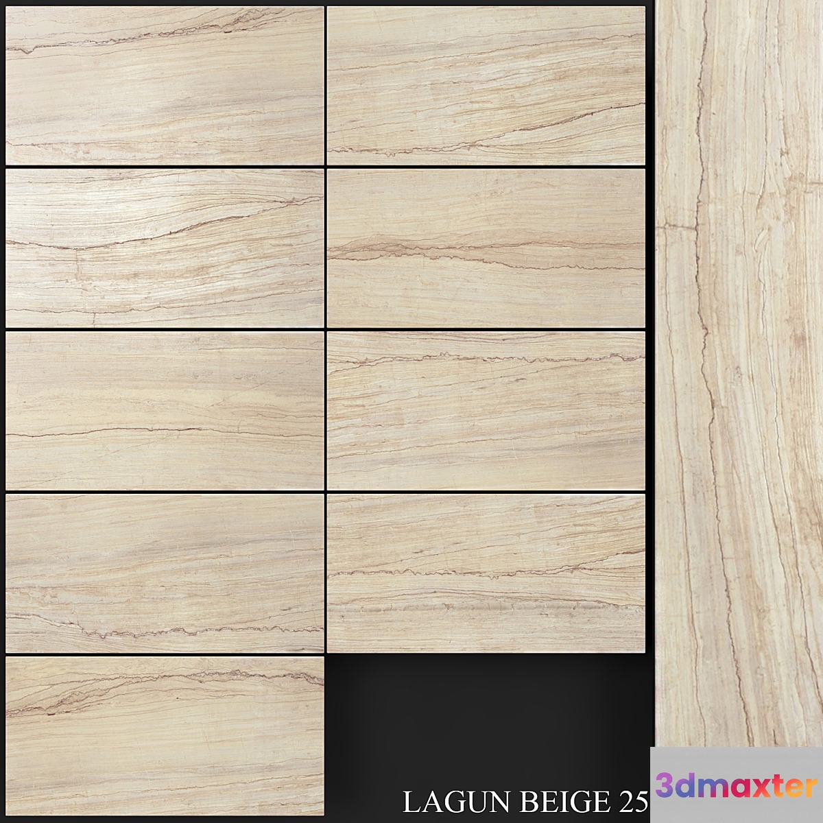 Yurtbay Seramik Lagun Beige 250x500 Set 1 3D Max