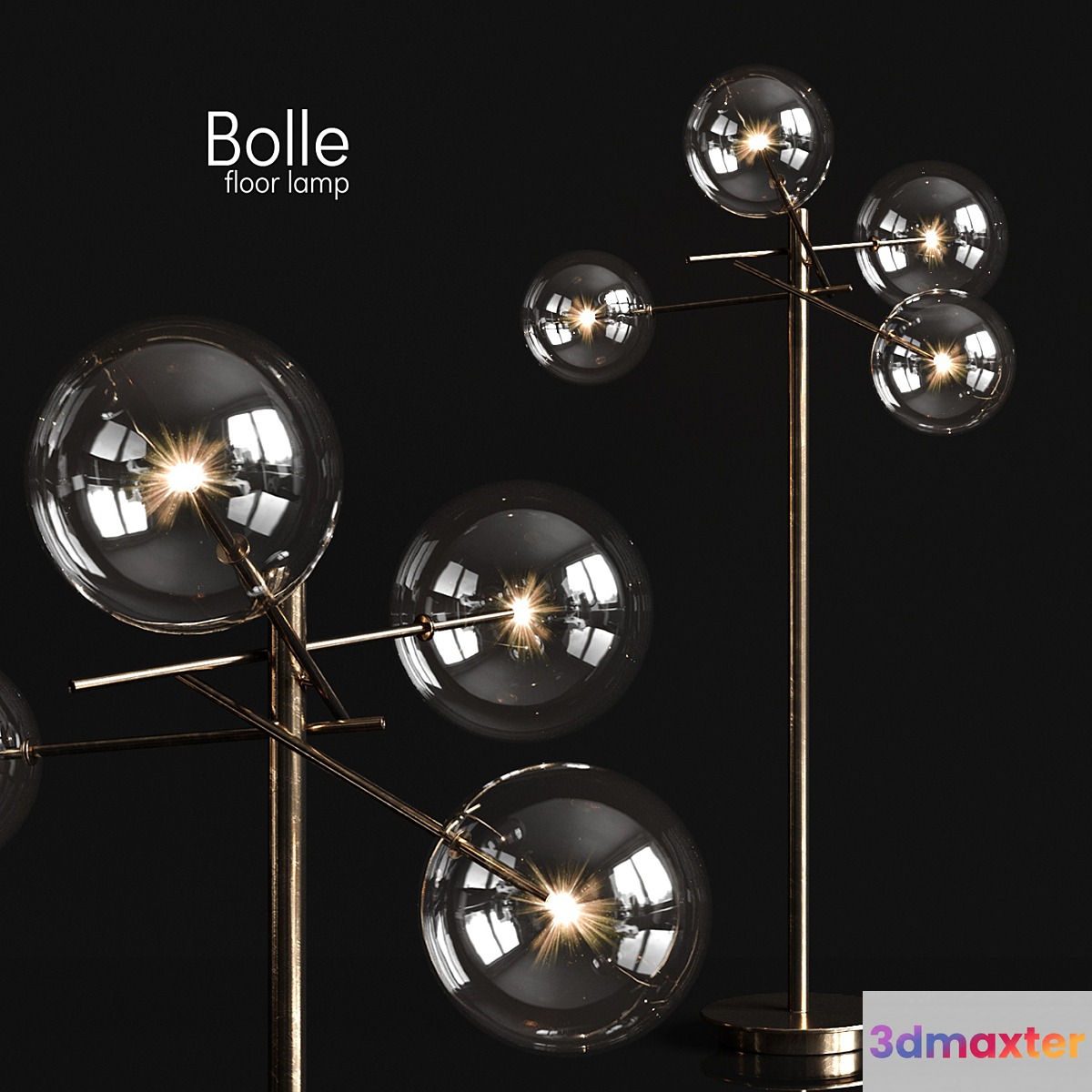 Floor lamp Gallotti & Radice Bolle 3D Max