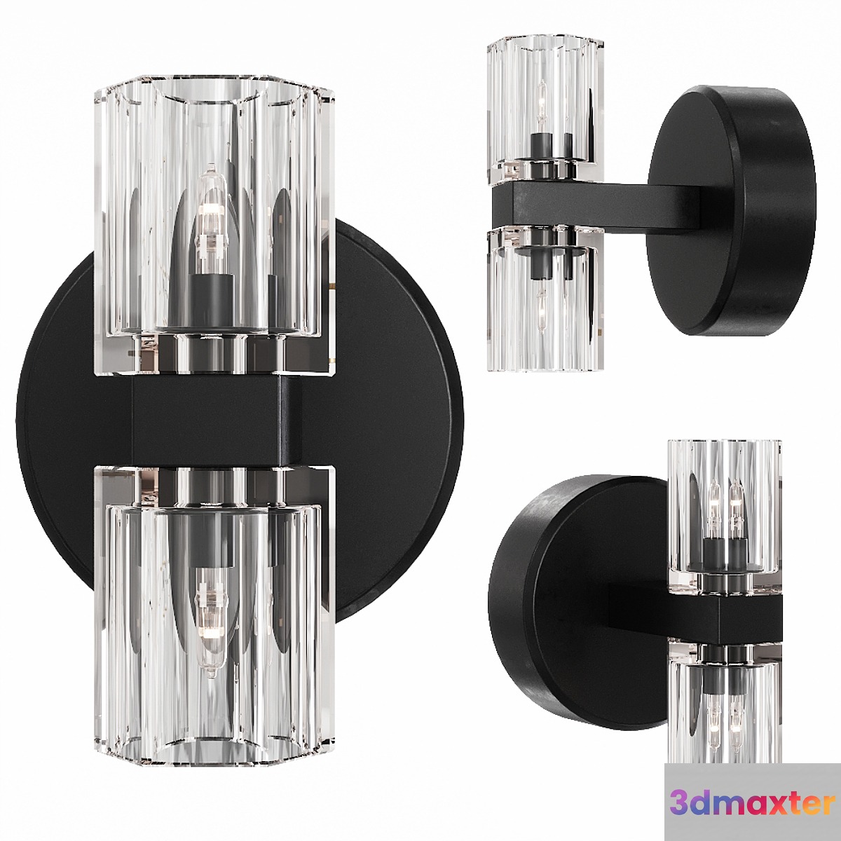 Restoration Hardware ARCACHON DOUBLE SCONCE Black
