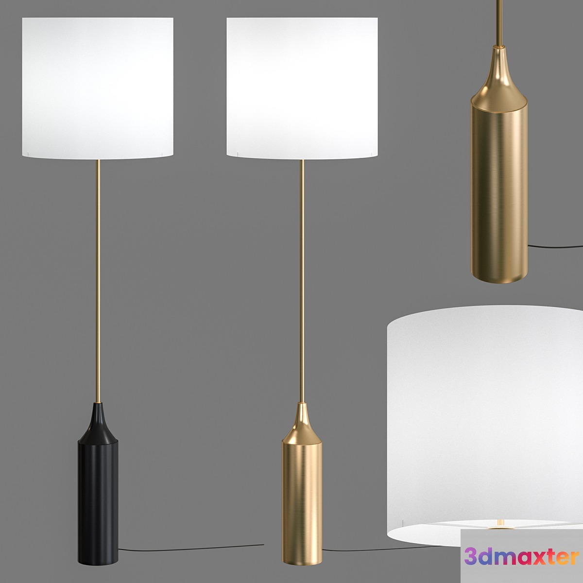 West elm hudson floor lamp 3D Max
