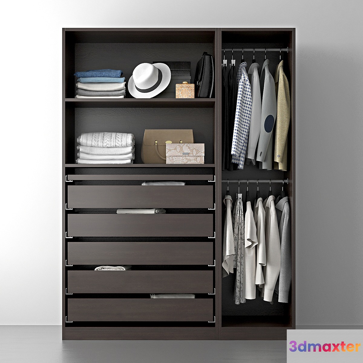 IKEA Pax Wardrobe 3D Max