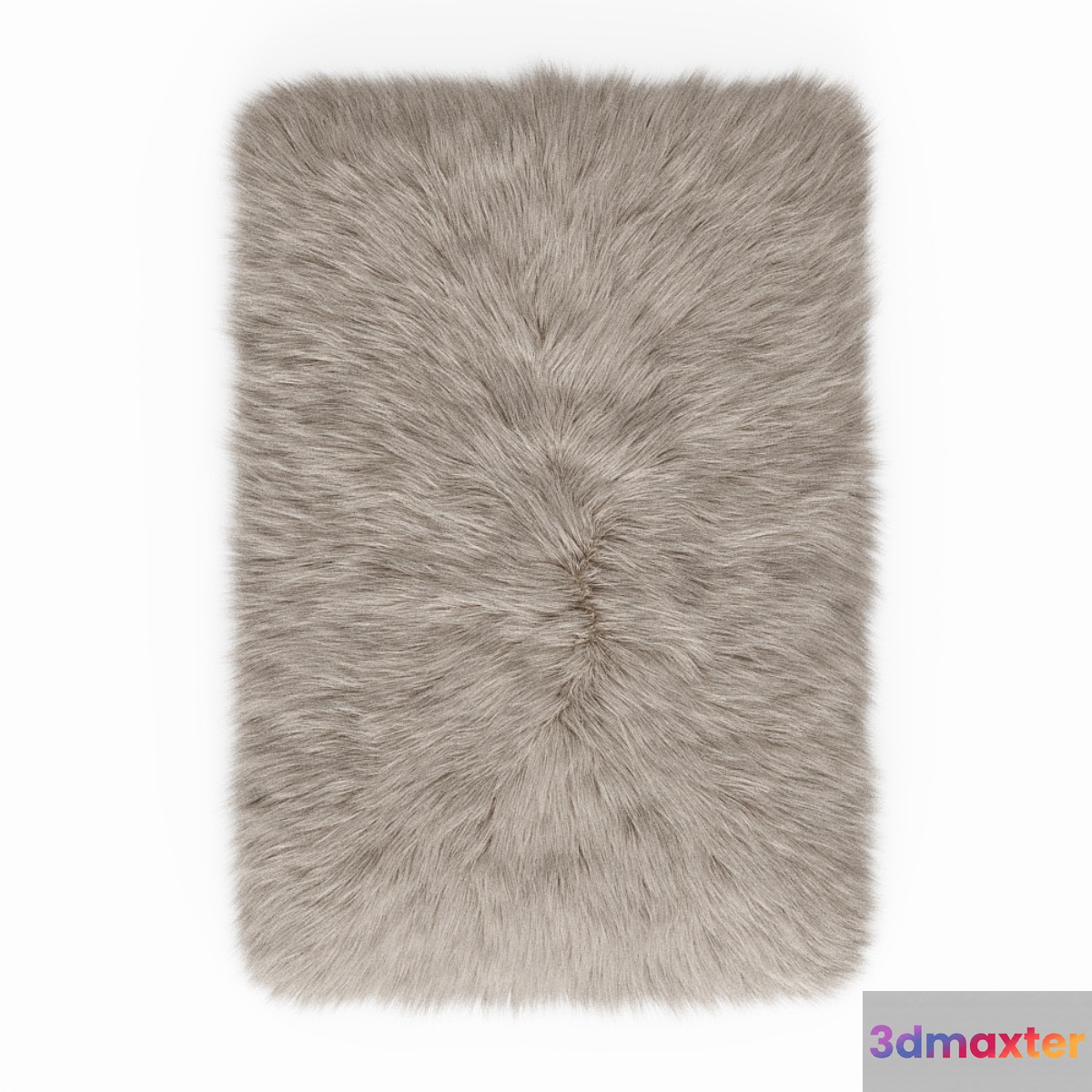 Fluffy rug with long fur 3D Max