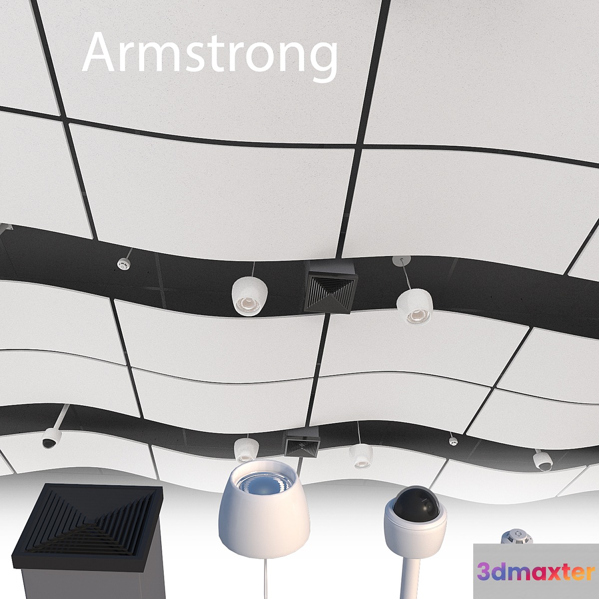 Armstrong Acoustic Ceiling 1 3D Max