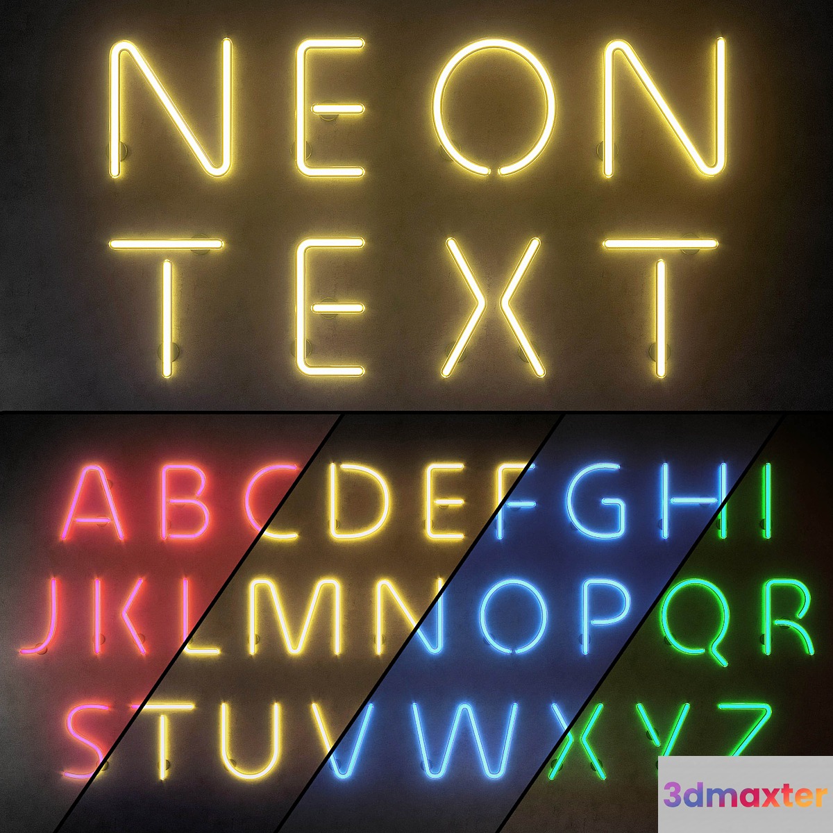 Light modules. Set 10. Neon Alphabet - No.2