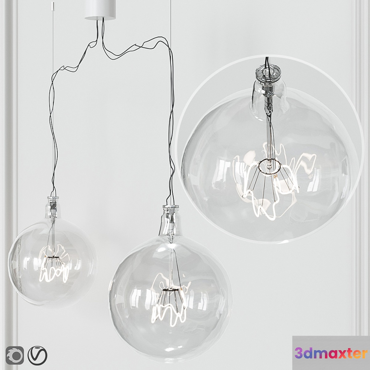 Pendant lamp Flos Bulbo 57 type 1