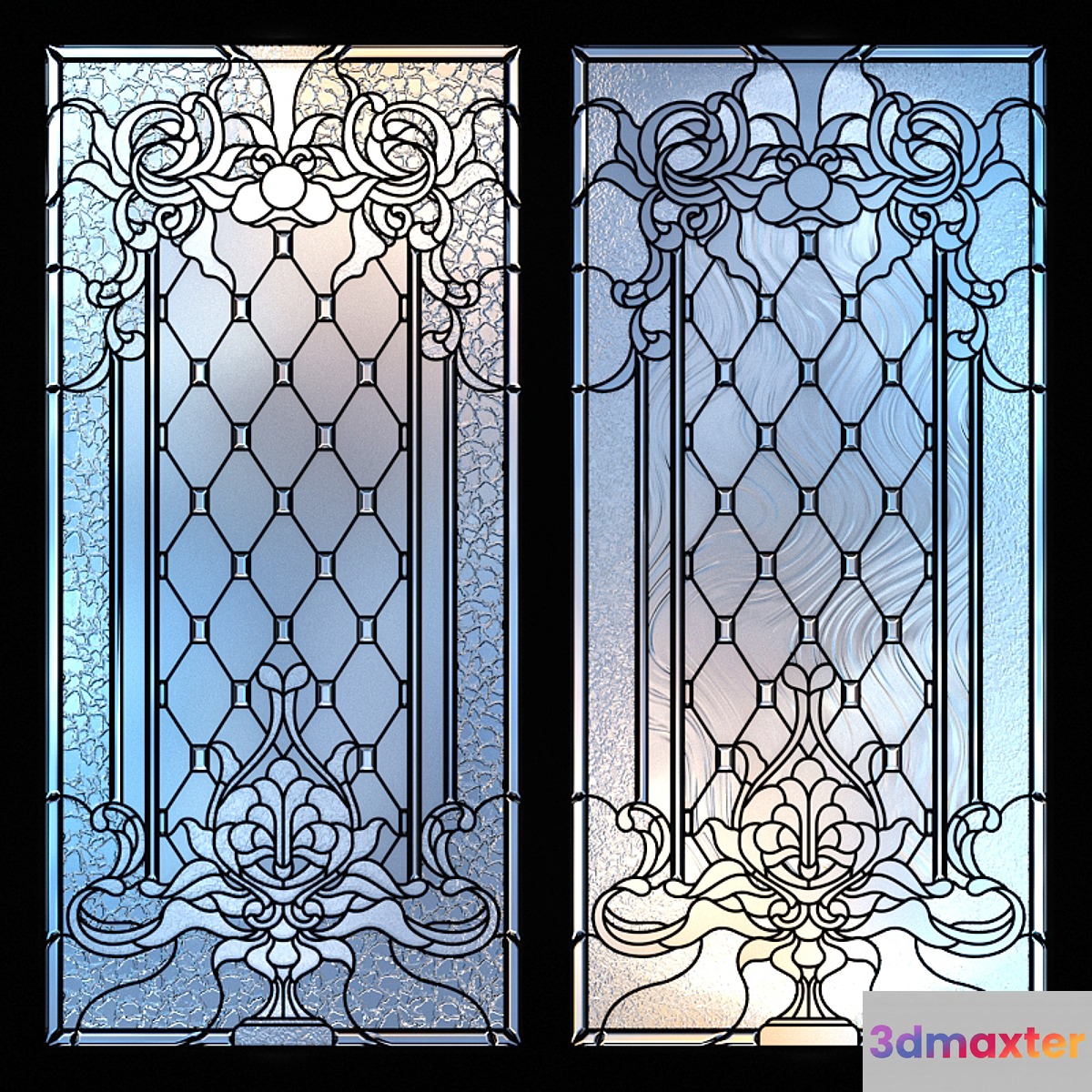 Stained glass window 3D Max