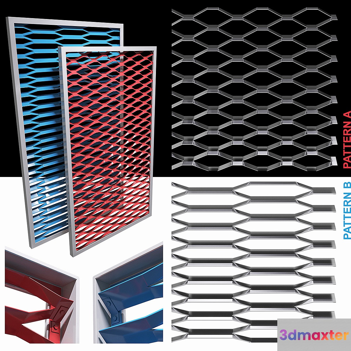 Expanded metal stainless (2 variety) - No.4