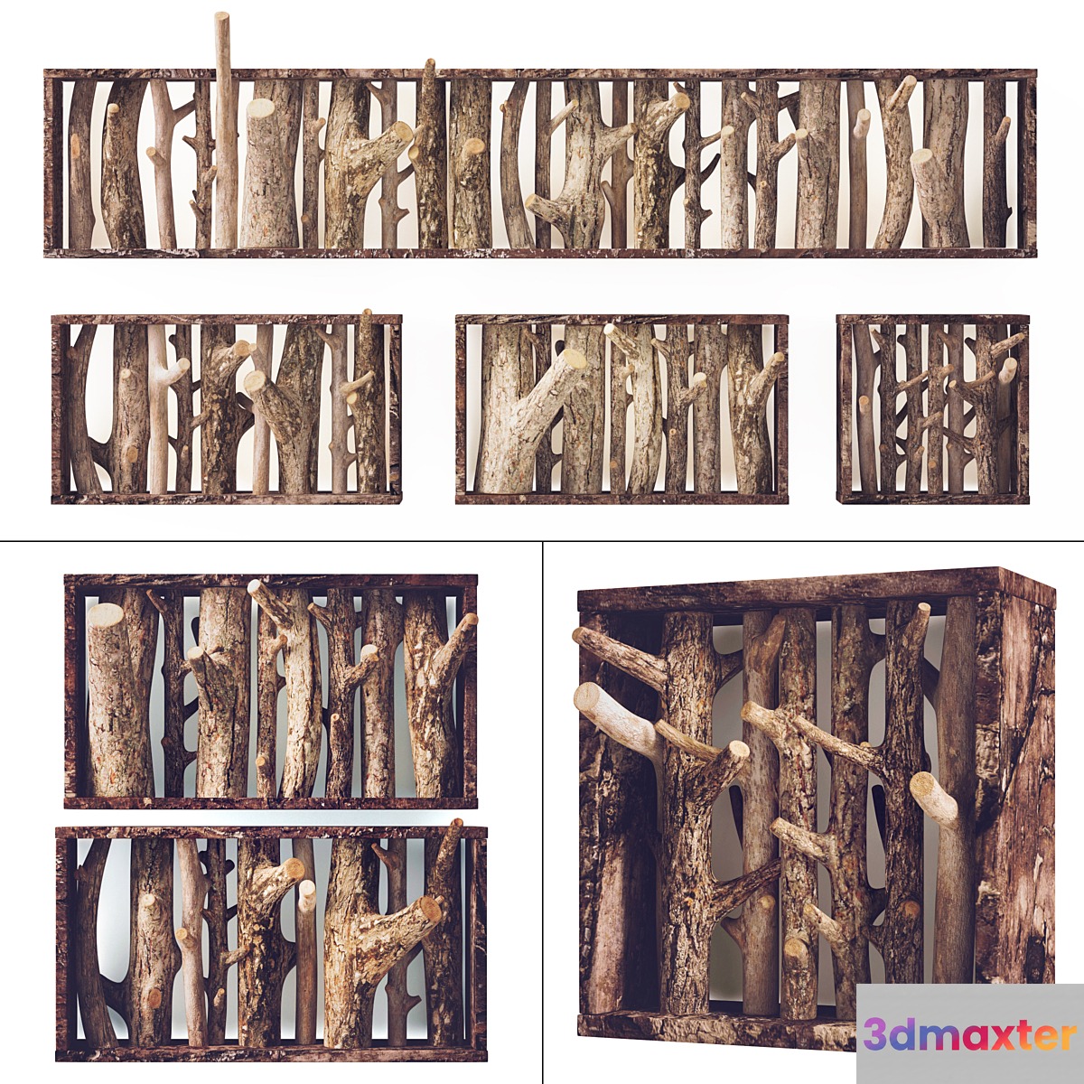 Firewood hanger _ Log hanger decor 3D Max