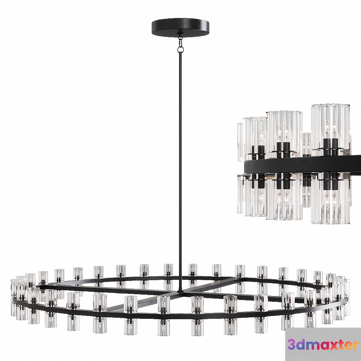 Restoration Hardware ARCACHON ROUND CHANDELIER 60 Black