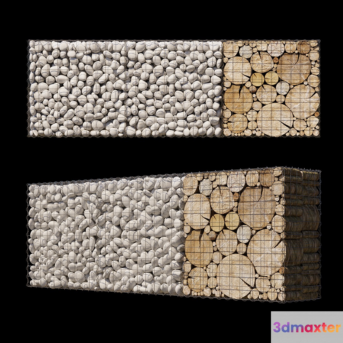 Wooden gabion 5 3D Max