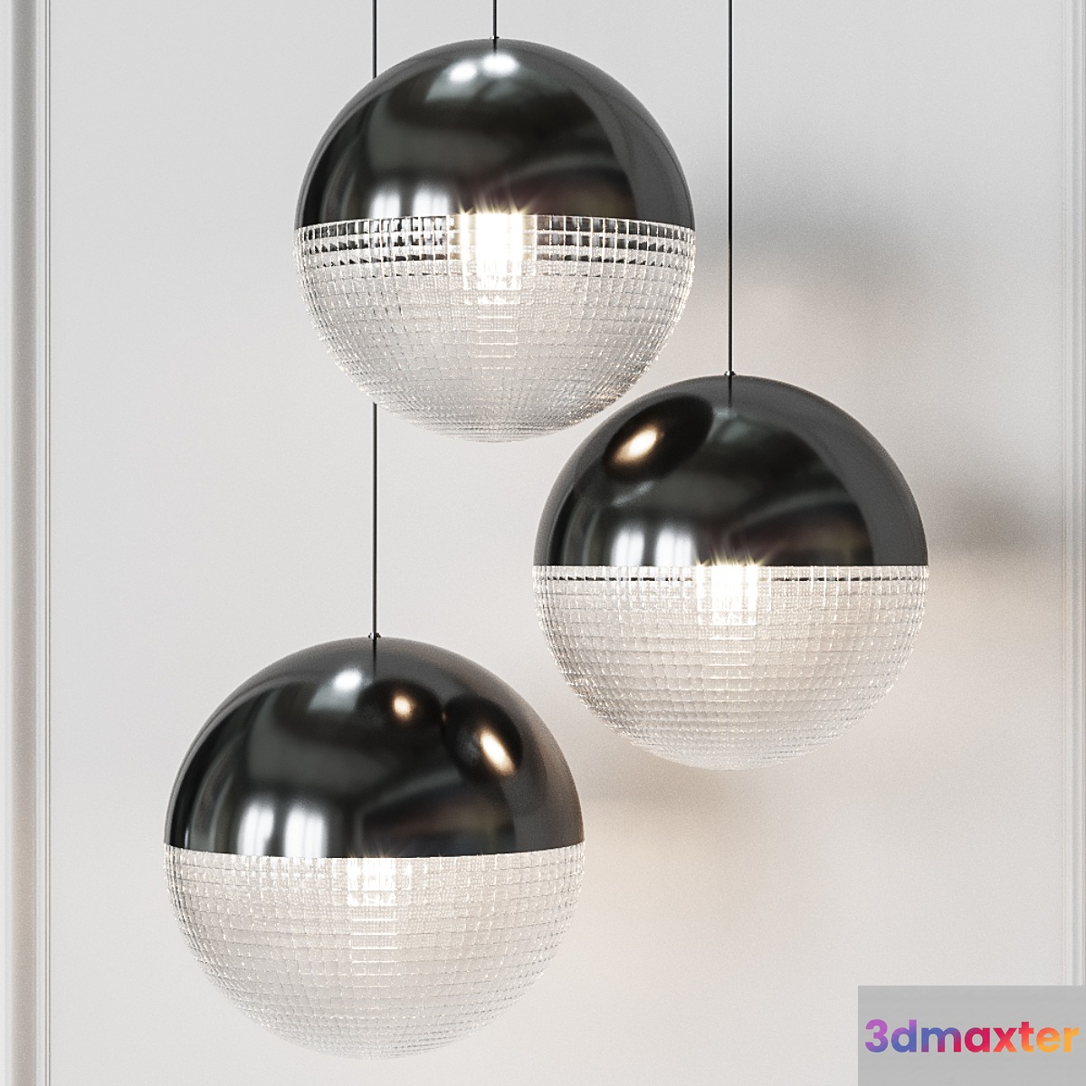 Pendant lamp Lee Broom LENS FLAIR PENDANT Matte Black 3D Max