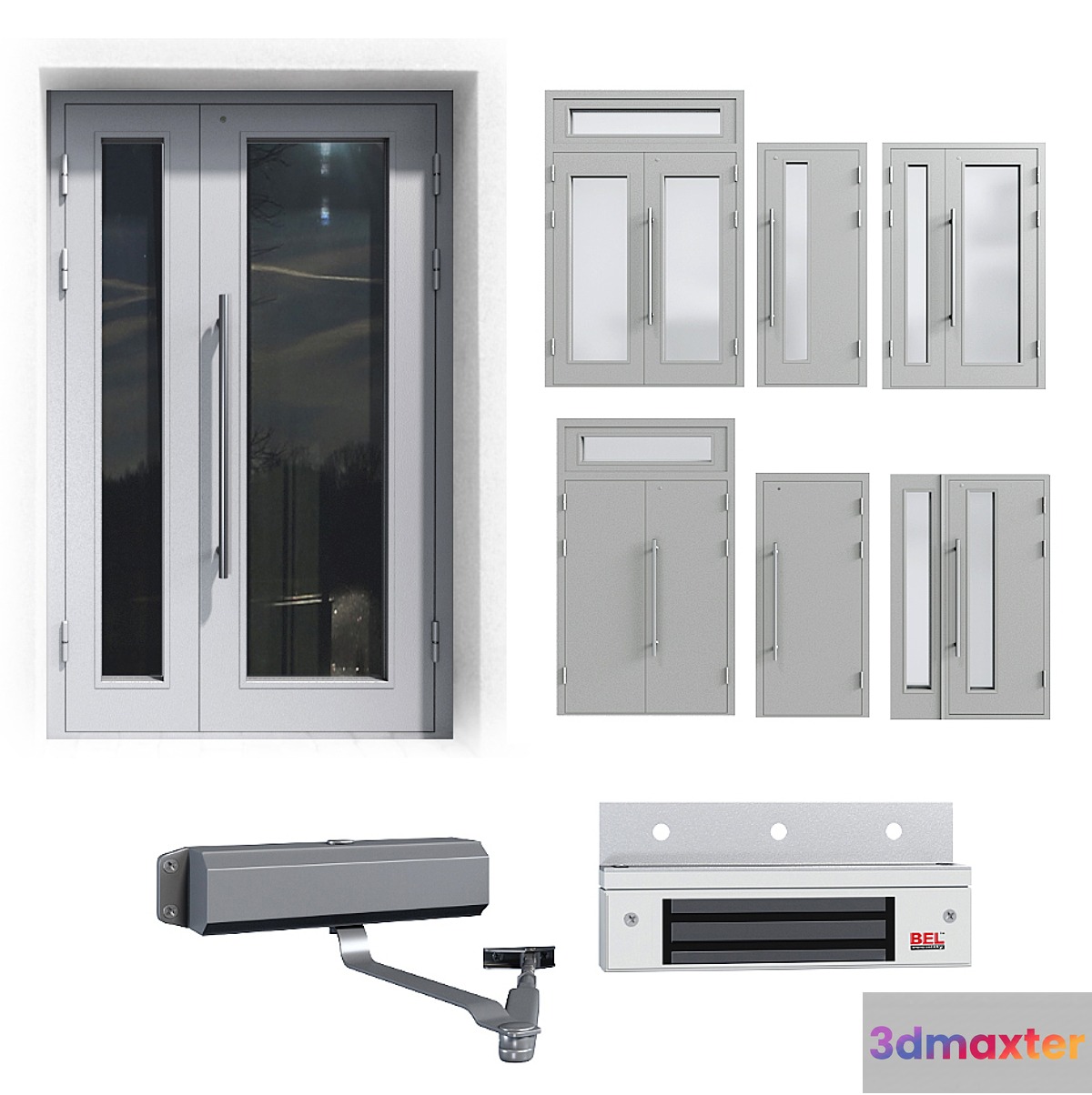 Entrance doors of the PROEM company 3D Max