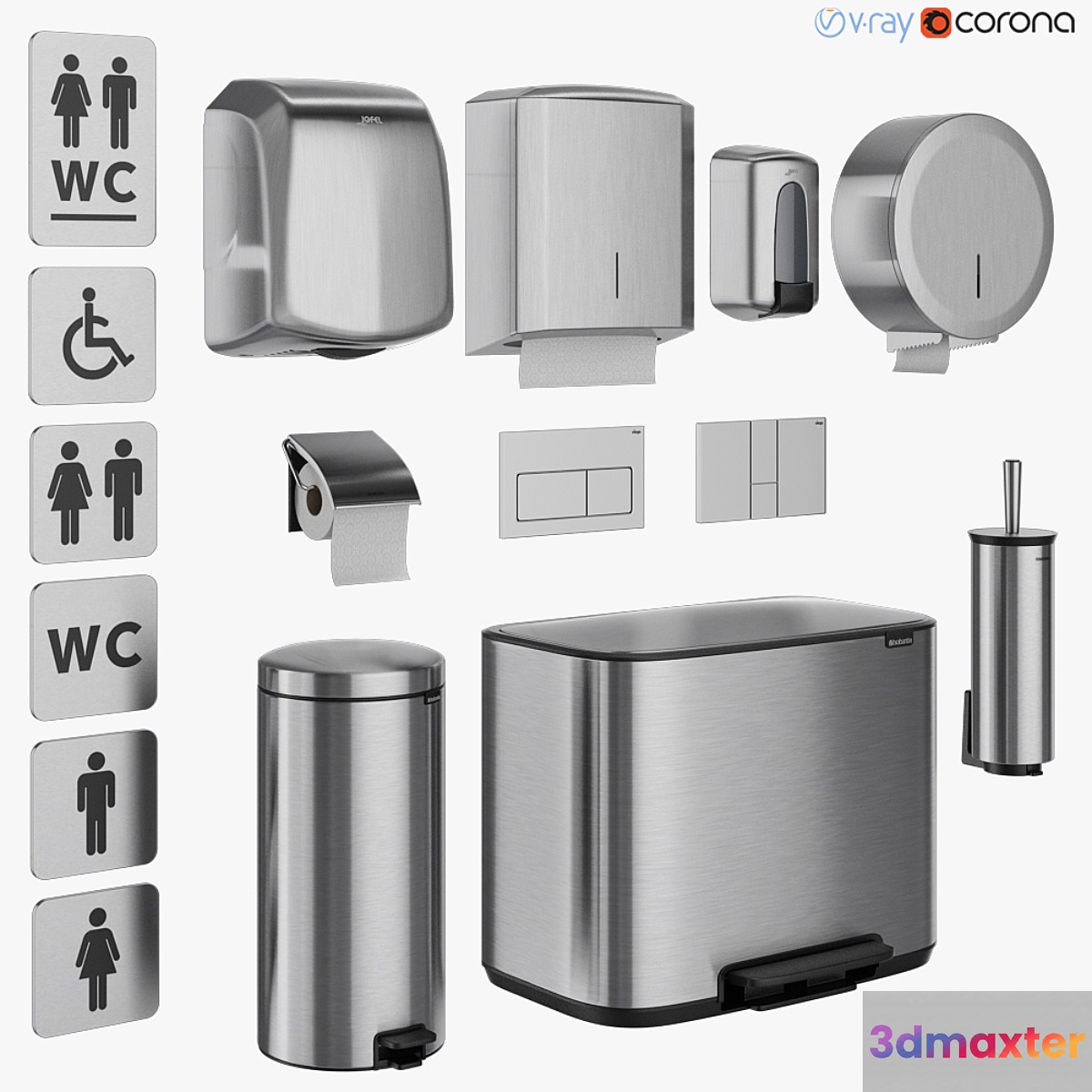 Bathroom accessories set 71 (Jofel Brabantia BXG Katrin Viega) - No.2