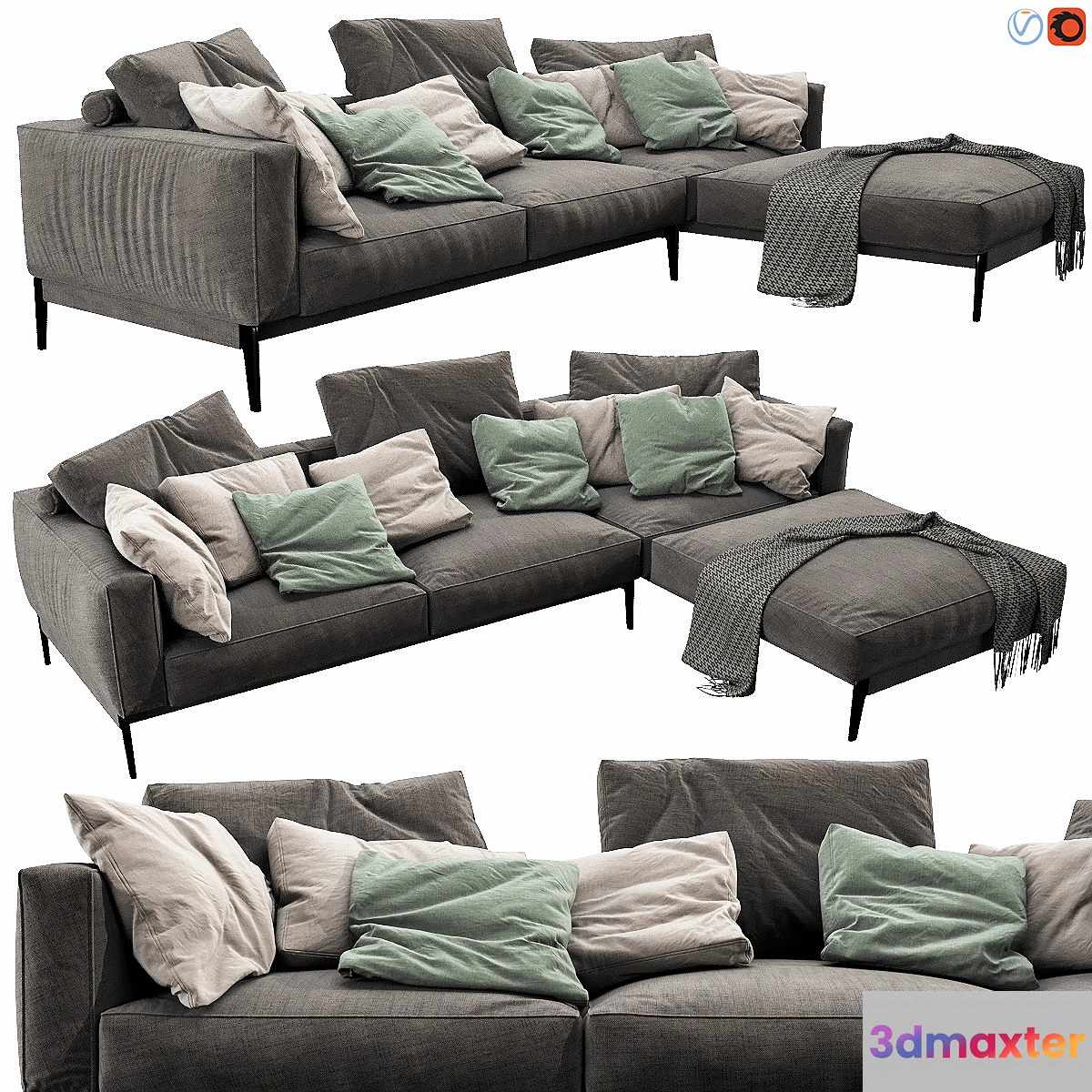 Flexform Romeo Chaise Lounge