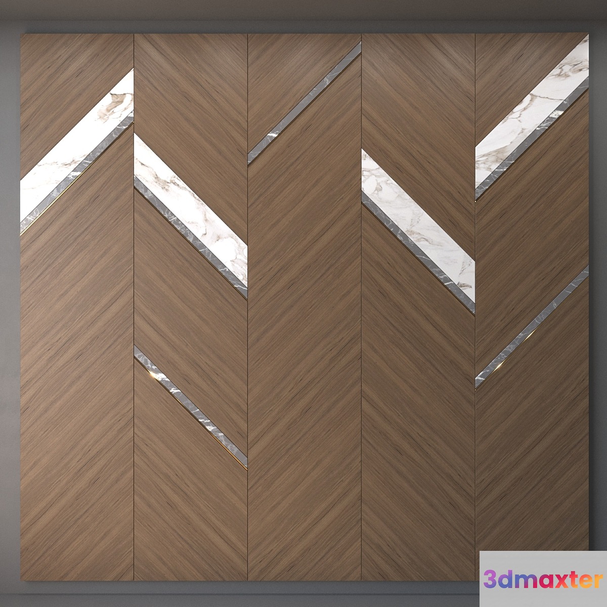 Art Deco Wall Panel 3D Max