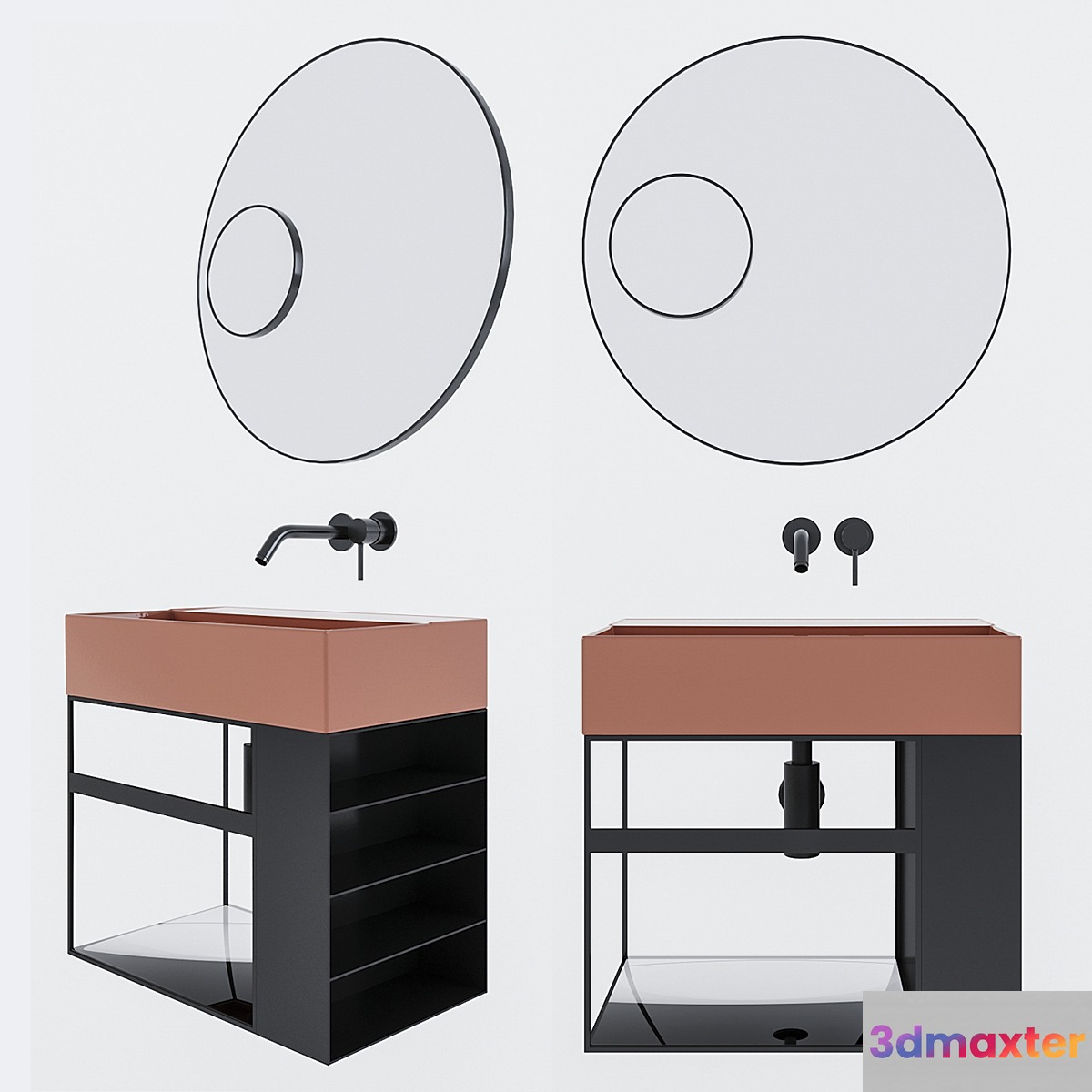 Wall-mounted washbasin Globo 3D Max