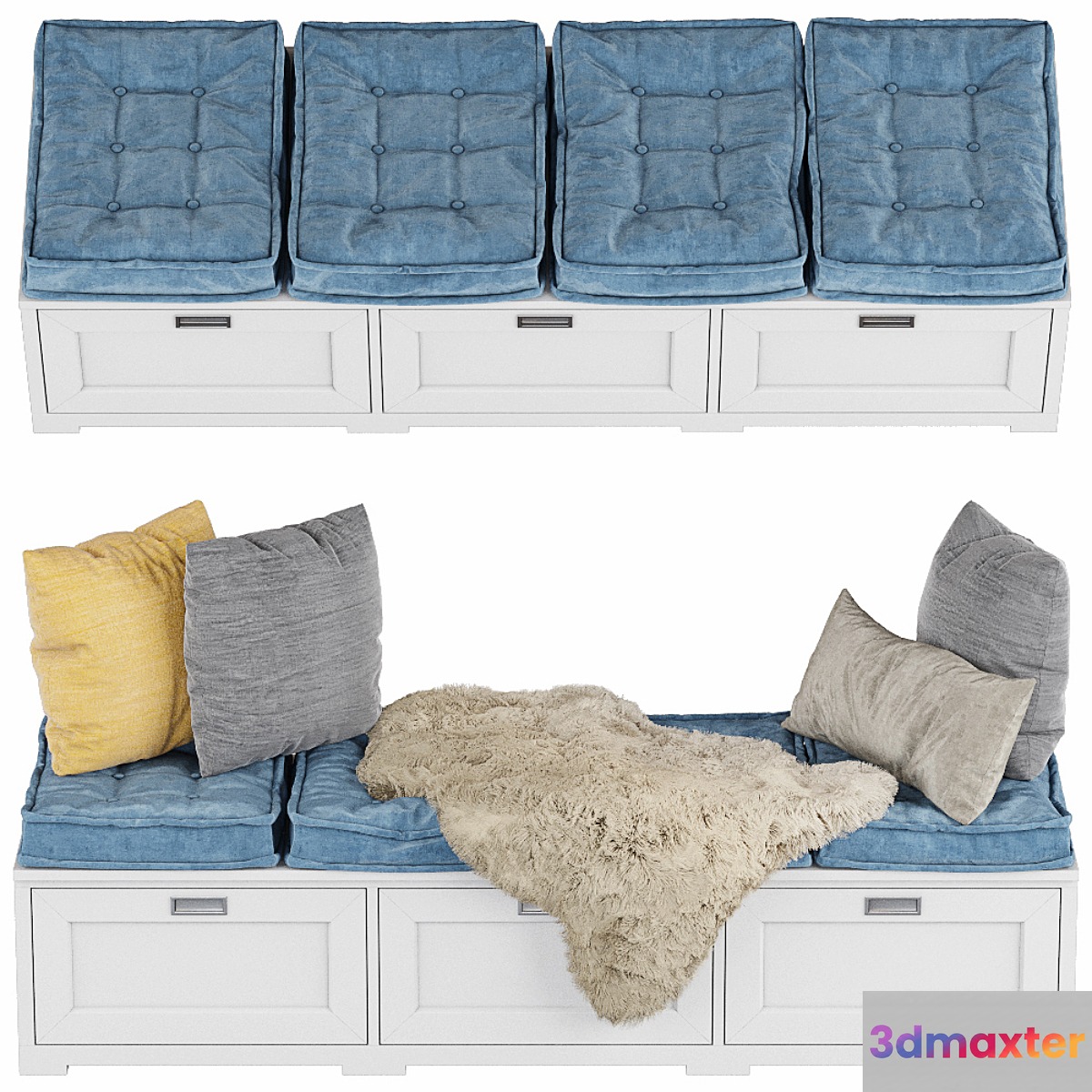 Cupboard with pillows 001 - No.2 3D Max
