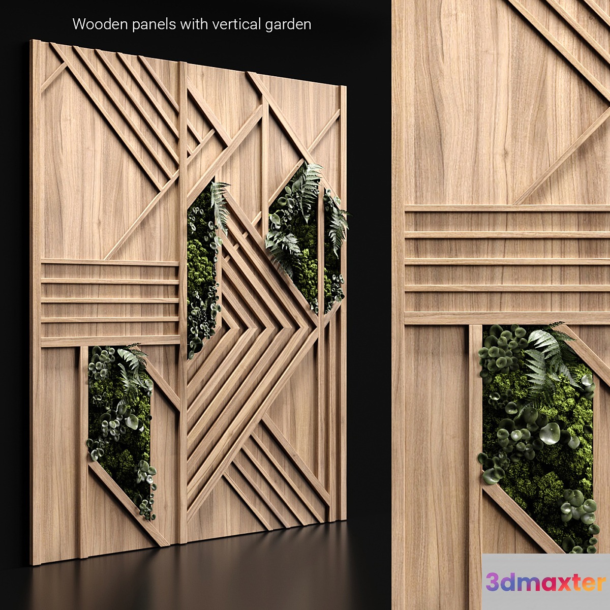 Wooden panels and vertical garden 3 - No.3