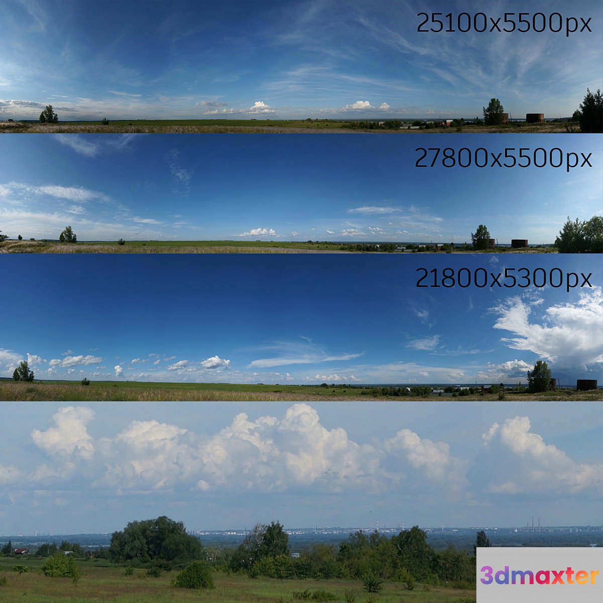 Panorama of the sky collection No. 7 3D Max