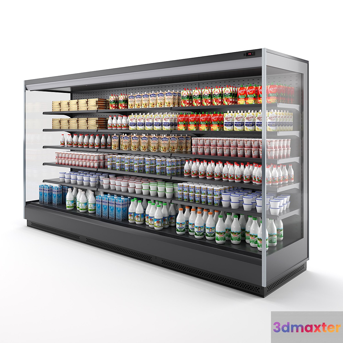 Refrigerated display case Brandford Tesey. 3D Max