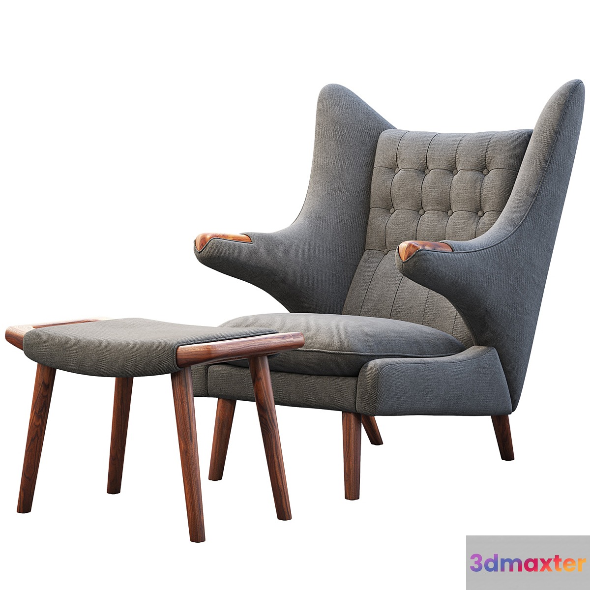 PP19 Papa Bear chair and ottoman - No.2