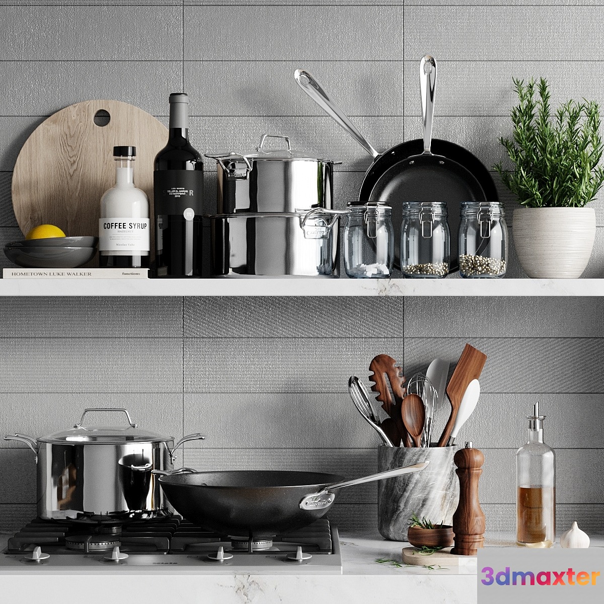 Kitchen decor 3 3D Max