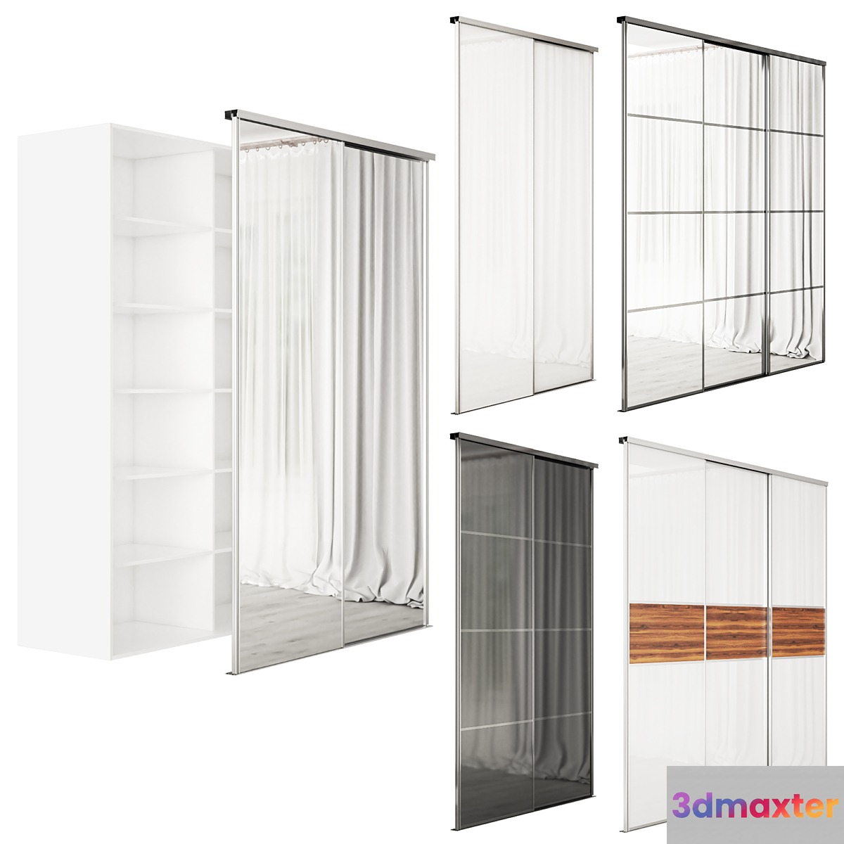 Sliding Wardrobe System 3D Max