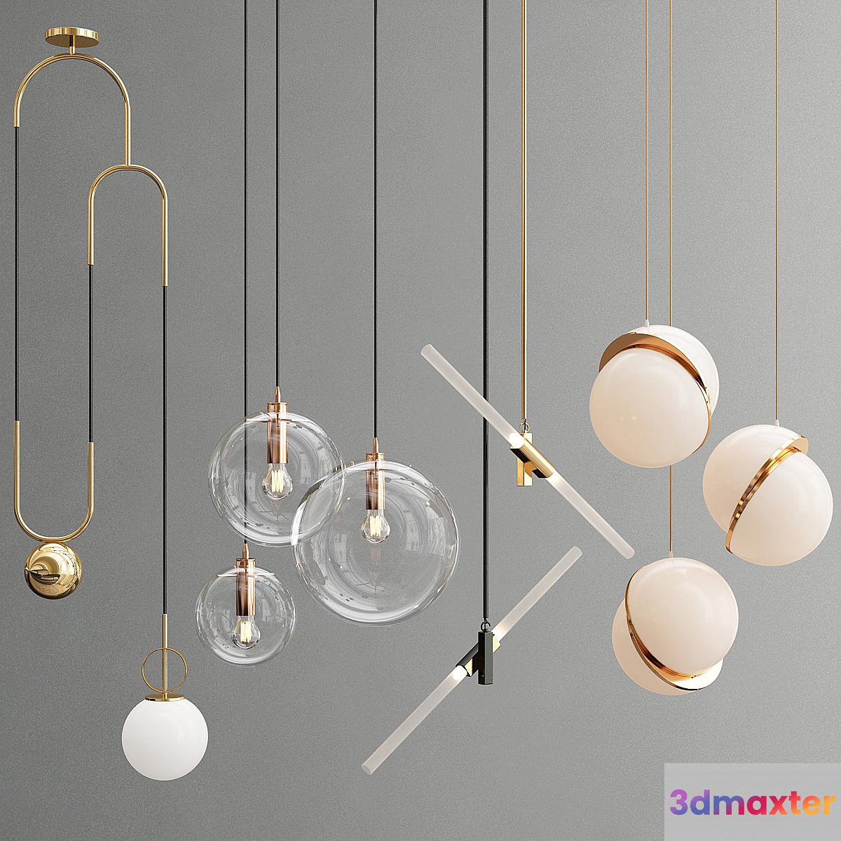 Collection pendants 3D Max
