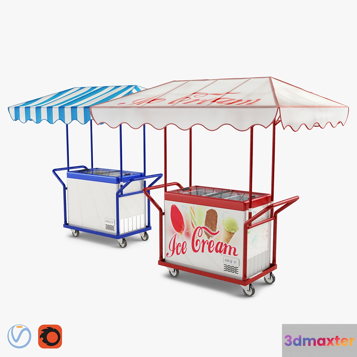 Hand trolley with freezer Polar - No.2 3D Max