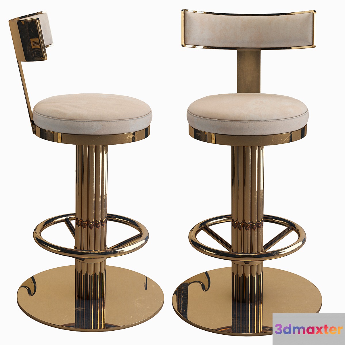 Oscar Swivel Gold Counter Chair