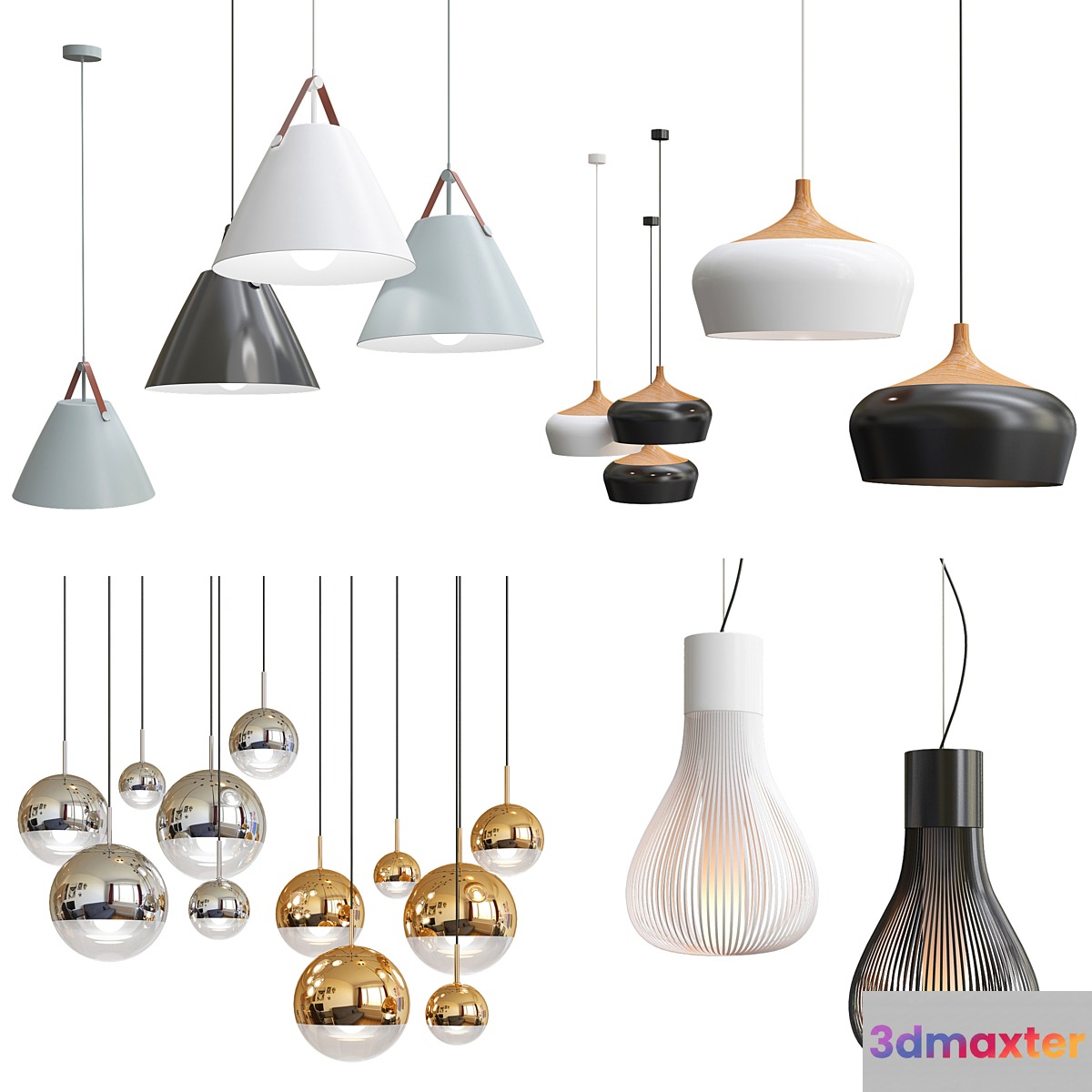 Pendants collection 7 3D Max