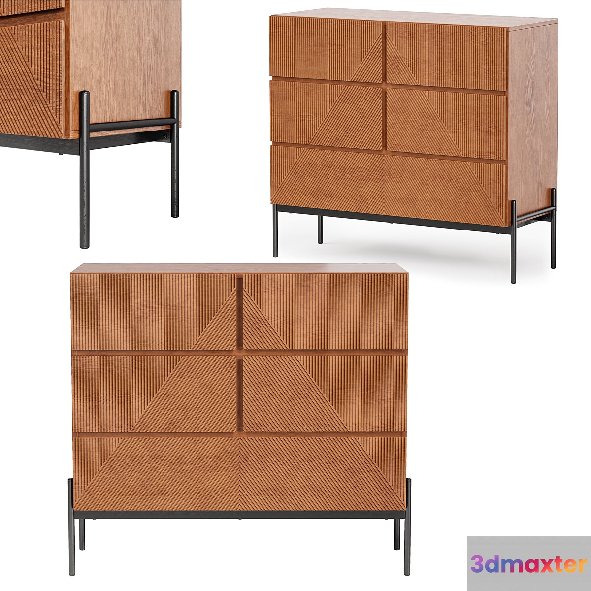 Lodge Chest of 5 drawers 3D Max