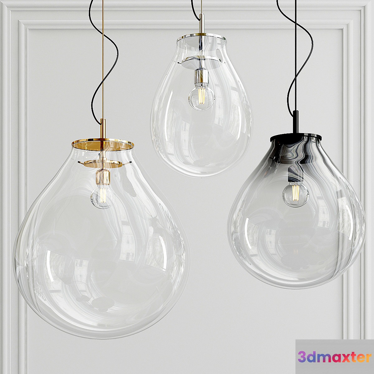 Tim Blown Glass Pendant Lamp 3D Max