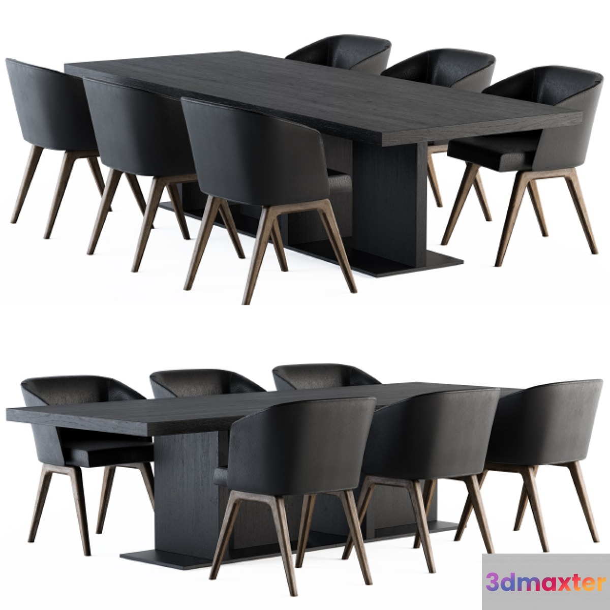 Minotti Dinning with Creed Chair and Toulouse Table 3D Max