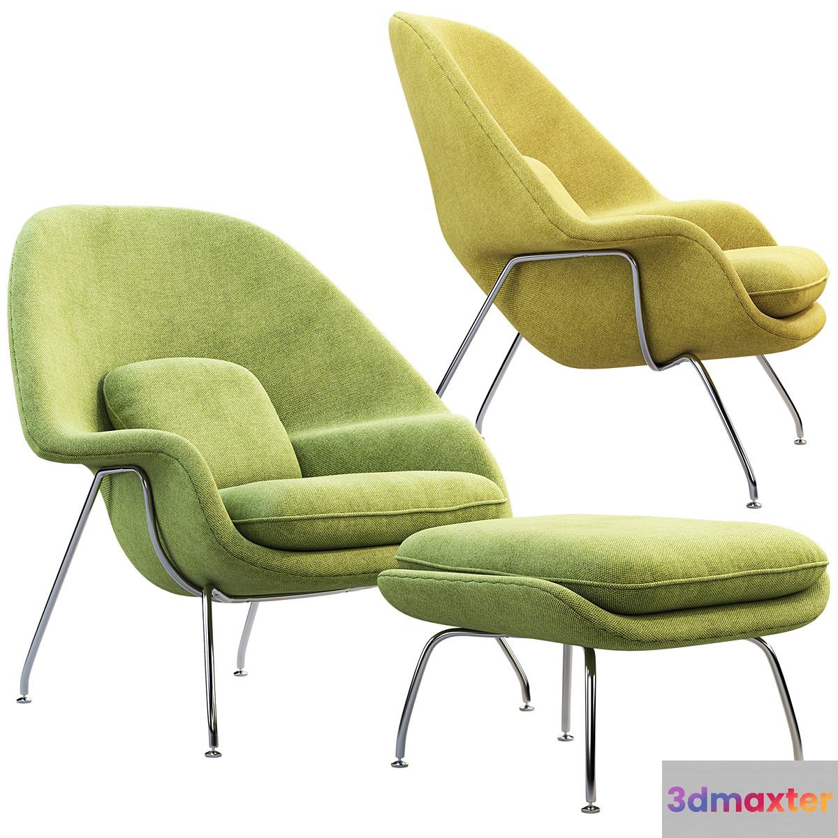 Womb Chair and Ottoman 3D Max