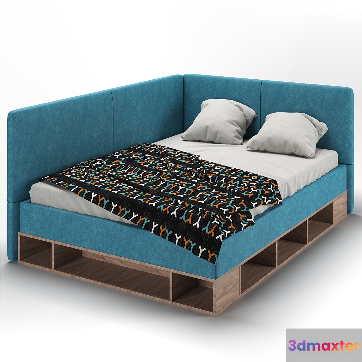 Ottoman bed Lancaster 3D Max