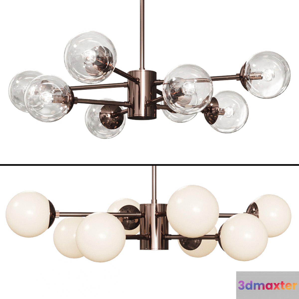 Karrington 8-Light Chandelier Brown