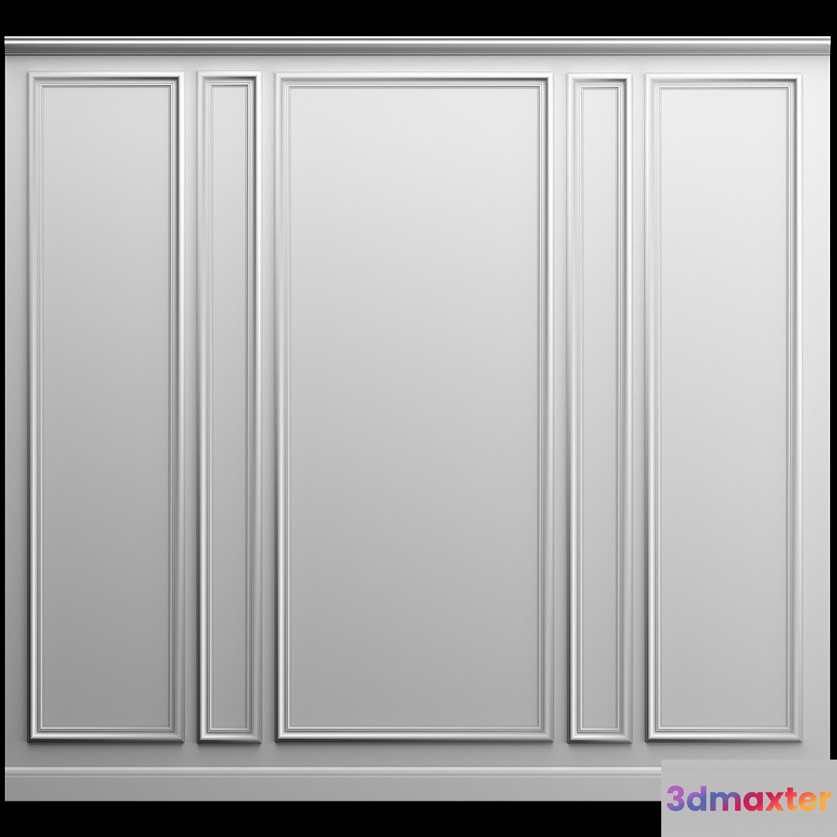 Wall molding 3D Max