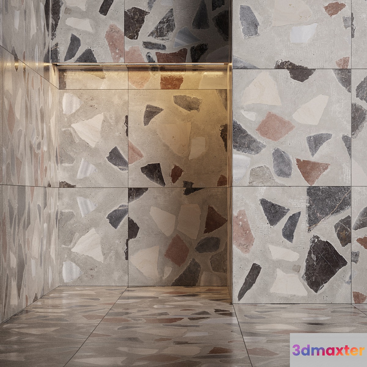 Large terrazzo 3D Max