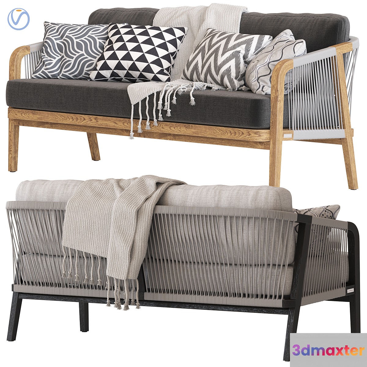 Coco Republic St Joseph Sofa 3D Max