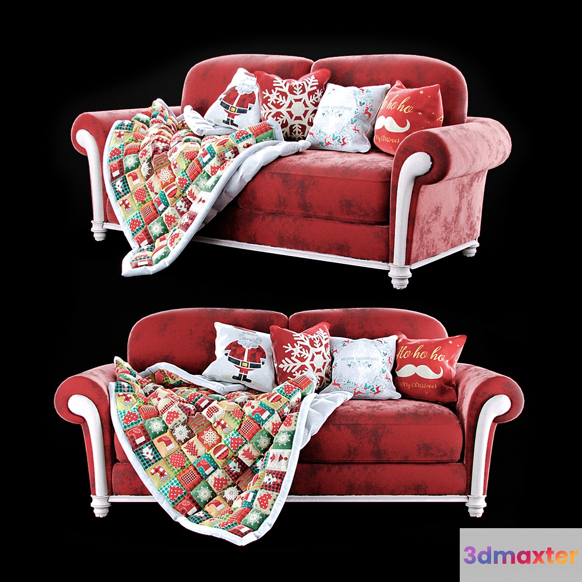 New Year's sofa. 3D Max