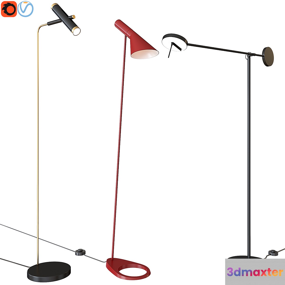 A set of floor lamps. Favorite. Louis Poulsen GROK - No.2