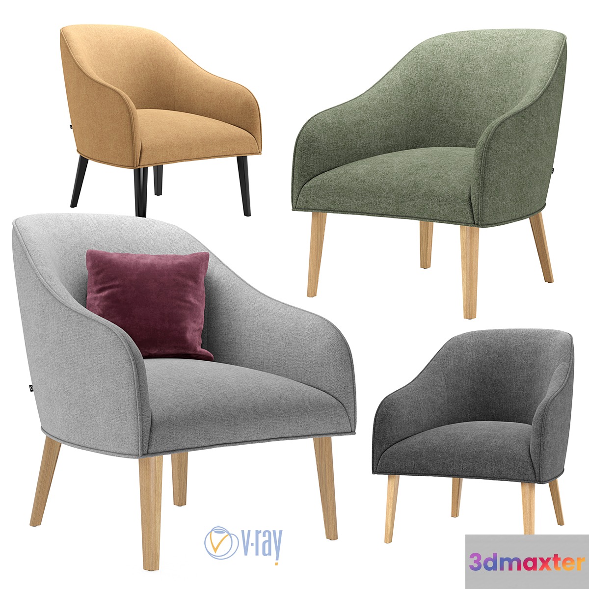 La Forma. Armchair Lobby. 3D Max