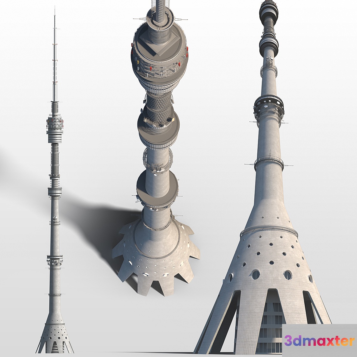 Ostankino tower 3D Max