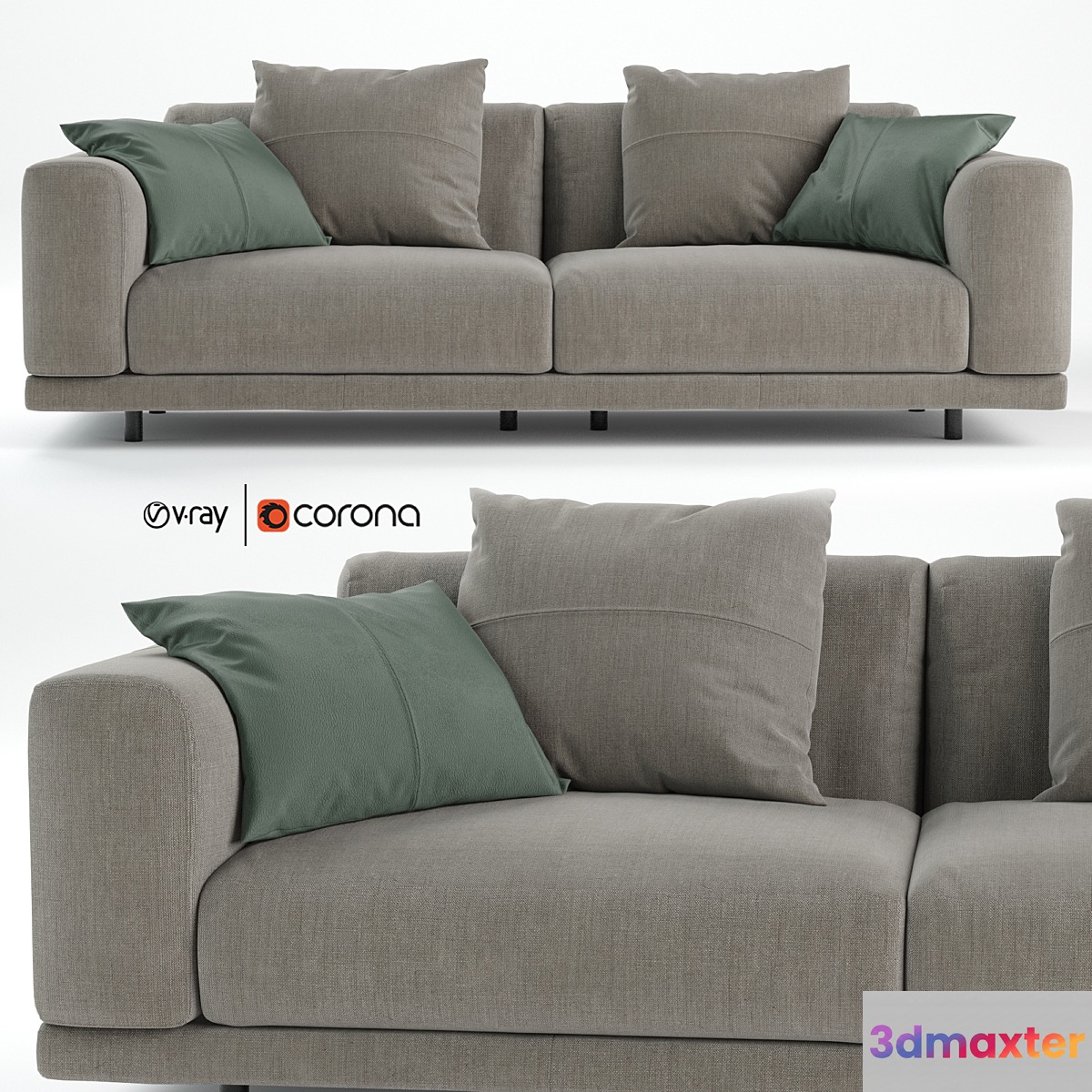 Nevyll sofa by Diter italia 230x106 cm 3D Max